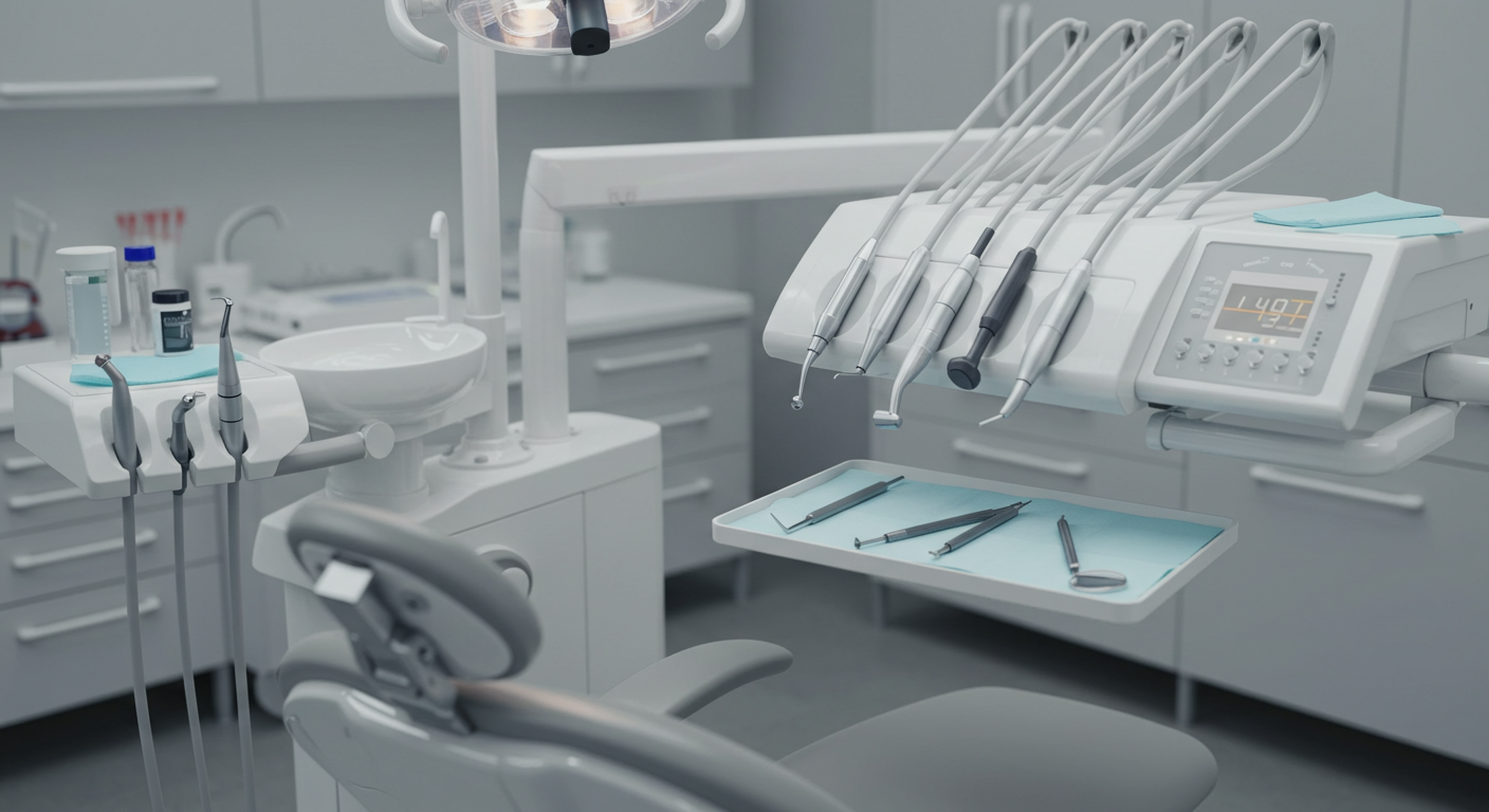 inside dentist office and consultation for patients dental implant