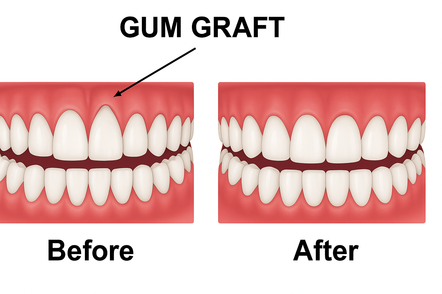 gum grafting cost for 4 teeth
